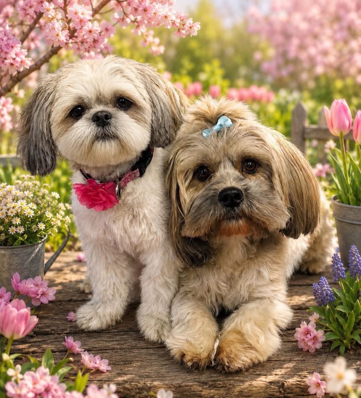 Lola en Dollie na de trimbeurt